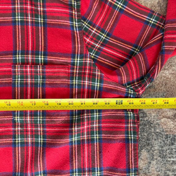 L.L. Bean Women's Plus Red Scotch Plaid Flannel Button-Front Shirt Top 2X - Picture 7 of 9